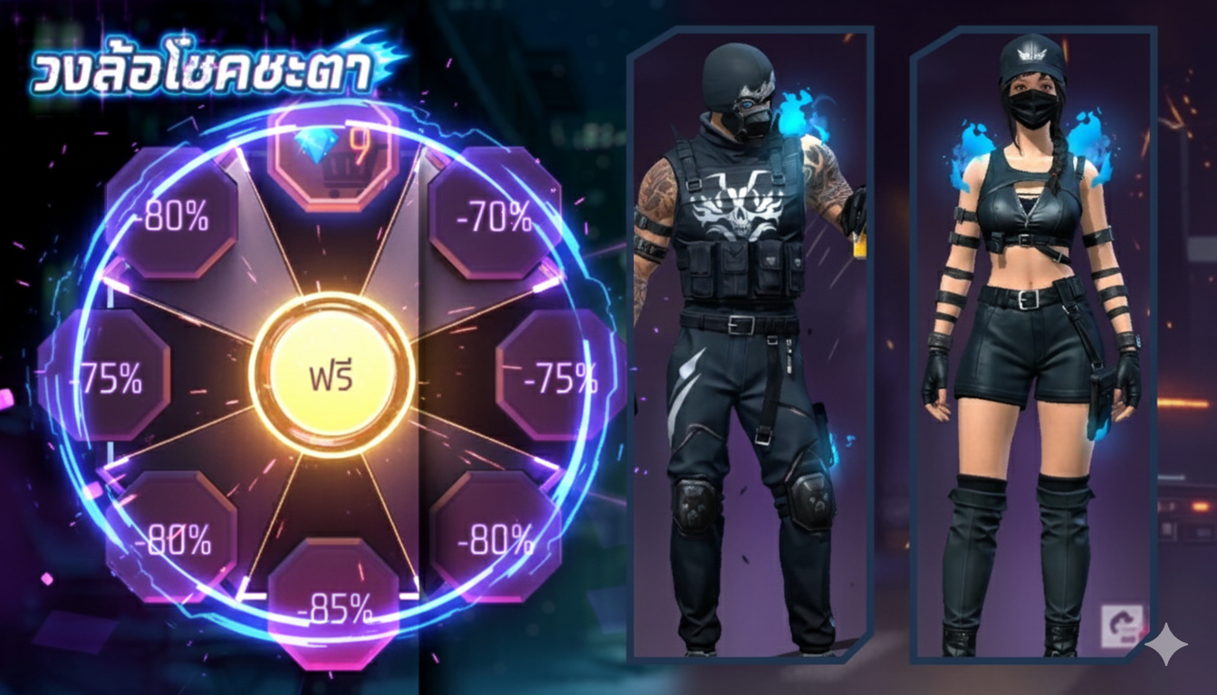 FFCTH กิจกรรมใหม่Freefire⚡️สุ่มวงล้อโชคชะตา ลดสูงสุดเหลือ 9💎โคตรคุ้ม